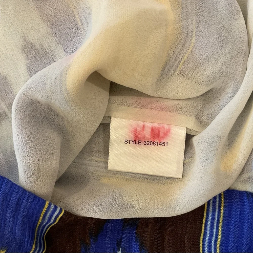 Tory‎ Burch Strapless Leeona Dress Blue Island Ikat Print Size 6 NWT